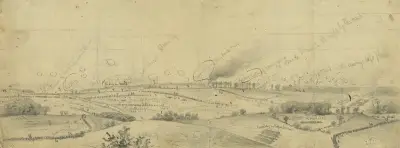 Slaget vid Antietam eller Sharpsburg av Edwin Forbes