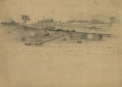 Die Schlacht von Gettysburg, 1863 von Edwin Forbes