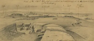 Försvarsverken vid Centreville av Edwin Forbes