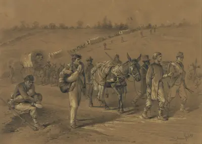 Der Rücken der Kolonne von Edwin Forbes