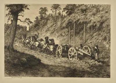 Through the wilderness. av Edwin Forbes