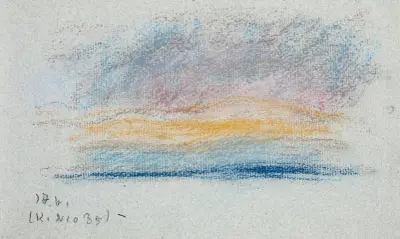 Wolkenstudie, rot von Eero Järnefelt