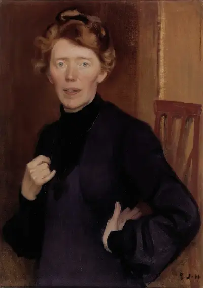 Portrait Of Tekla Hultin av Eero Järnefelt