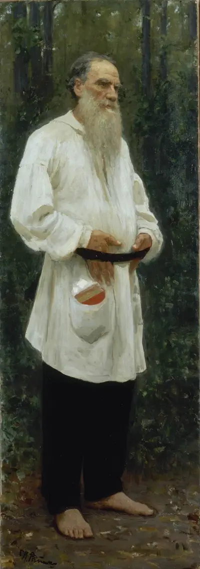 Leo Tolstoy Barefoot av Ilya Efimovich Repin