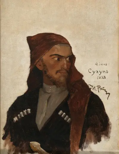 Portrait of a Kabardian Prince av Ilya Efimovich Repin