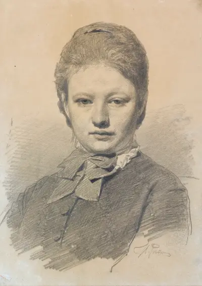 Portrait Of Sofia Repina av Ilya Efimovich Repin