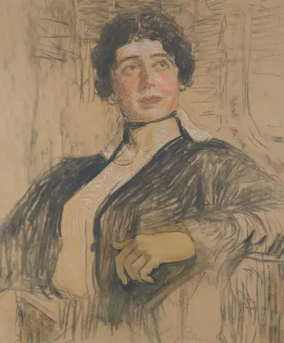Portrait Of Veronika Abegg-Werefkin av Ilya Efimovich Repin