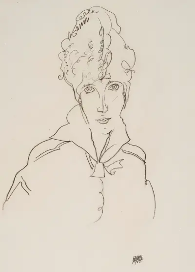 Bildnis Edith Schiele av Egon Schiele