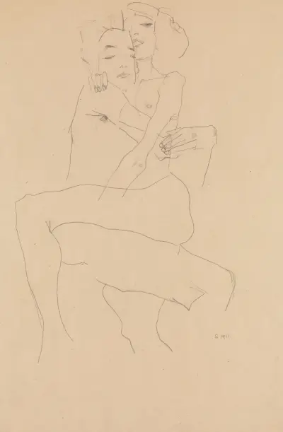 Couple Embracing av Egon Schiele