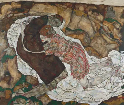 Death and girl av Egon Schiele