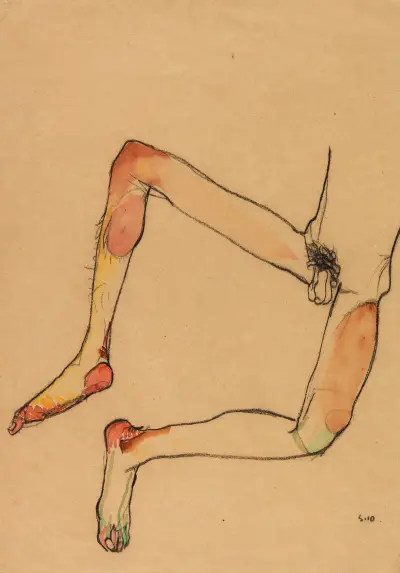 Männlicher Unterleibstorso av Egon Schiele