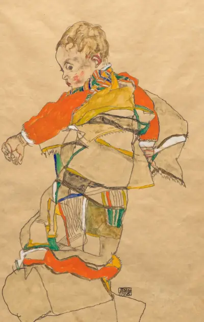 Portrait of a Child (Anton Peschka, Jr.) av Egon Schiele