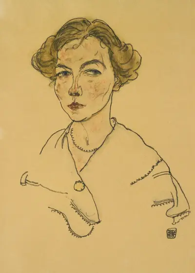 Portrait of a Woman (Lilly Steiner) av Egon Schiele