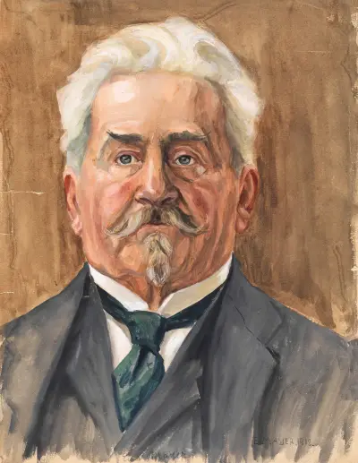 Porträt Leopold Czihaczek, 1912 av Egon Schiele
