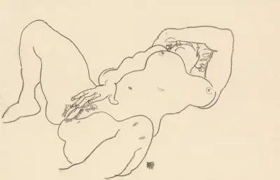 Reclining Nude av Egon Schiele