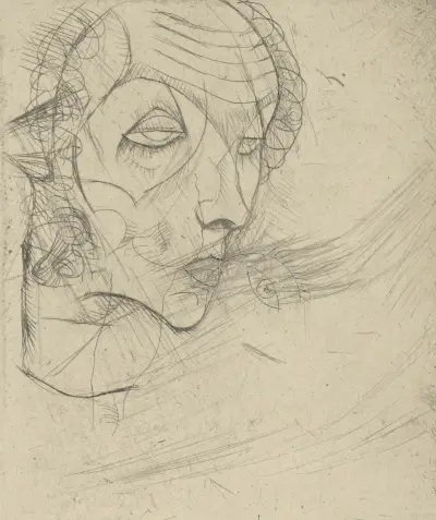 Self-portrait, 1914 – nr 2 av Egon Schiele