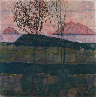 Setting Sun av Egon Schiele