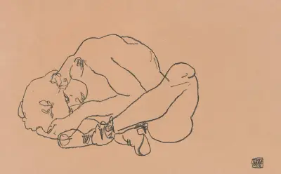 Squatting Woman, 1918 av Egon Schiele