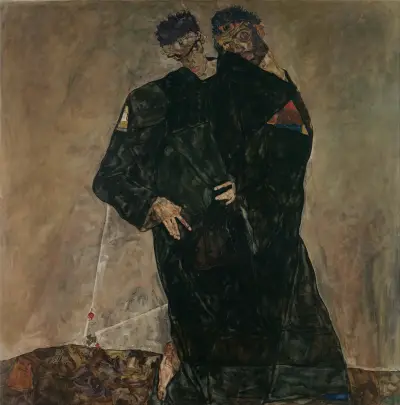 The Hermits av Egon Schiele
