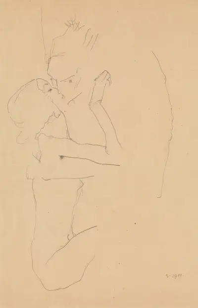 The Kiss av Egon Schiele