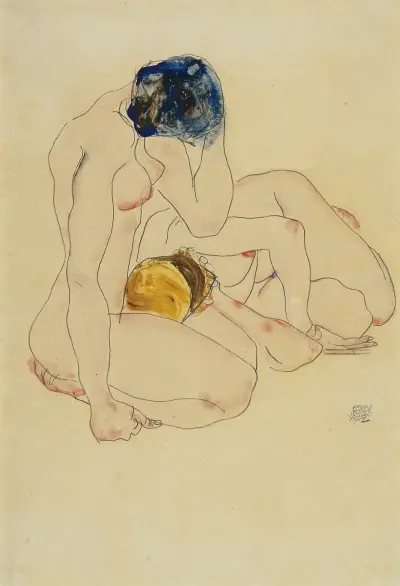 Two Friends av Egon Schiele