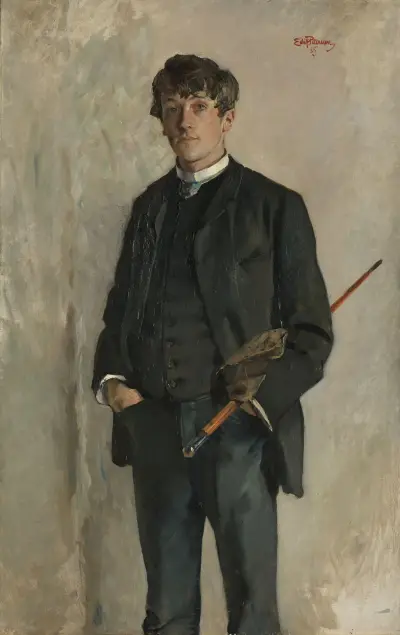 Portrait of the Painter Kalle Løchen av Eilif Peterssen