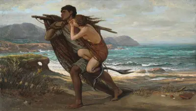Fisherman And Mermaid av Elihu Vedder