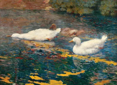 Patinhos no lago av Eliseu Visconti
