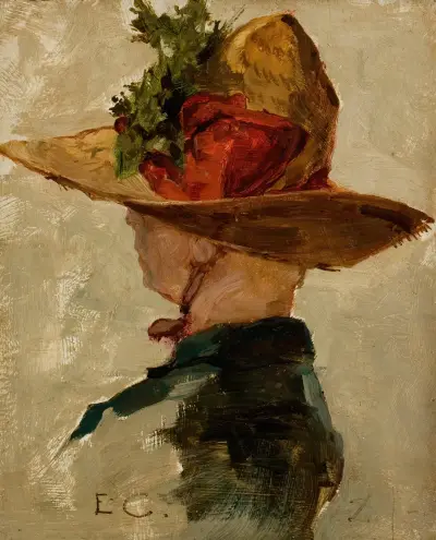 Woman with a Hat av Emil Carlsen