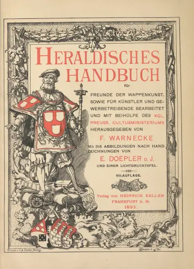 Heraldischer Handbuch für Freunde der Wappenkunst Pl. 01 av Emil Doepler