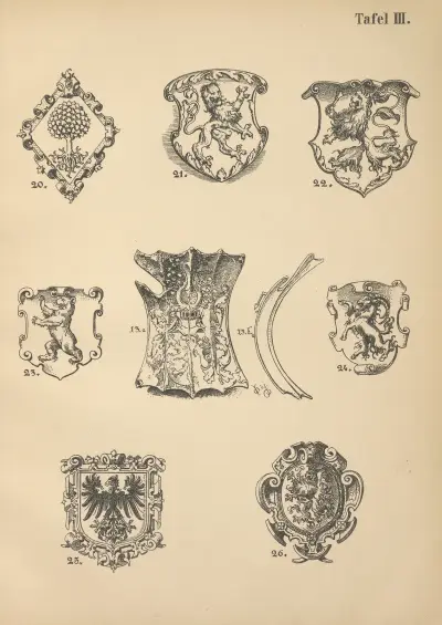 Heraldischer Handbuch fur Freunde der Wappenkunst Pl.03 av Emil Doepler