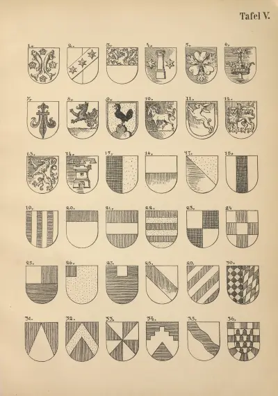 Heraldischer Handbuch fur Freunde der Wappenkunst Pl.05 av Emil Doepler