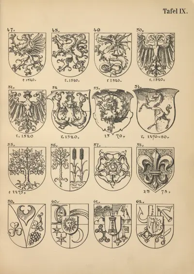 Heraldischer Handbuch fur Freunde der Wappenkunst Pl.09 av Emil Doepler