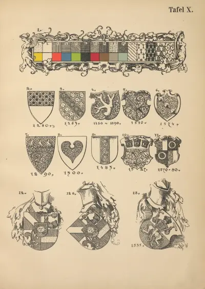 Heraldischer Handbuch fur Freunde der Wappenkunst Pl.10 av Emil Doepler