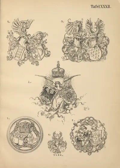 Heraldischer Handbuch fur Freunde der Wappenkunst Pl.31 av Emil Doepler