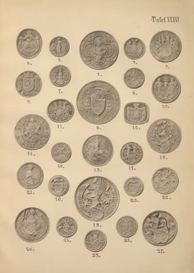 Heraldischer Handbuch fur Freunde der Wappenkunst Pl.36 av Emil Doepler