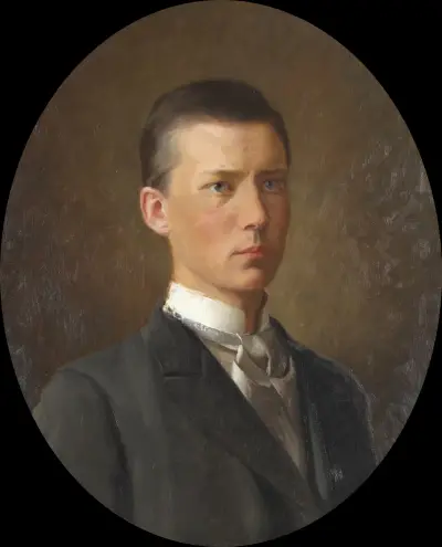 Portrait of a young man av Emil Österman