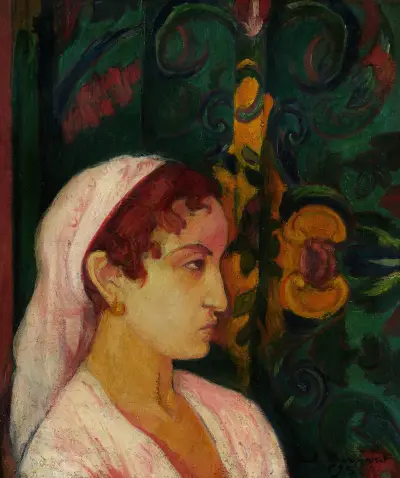 Kvinna i profil av Emile Bernard