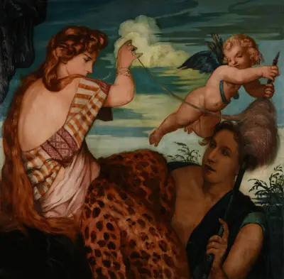 Hercules och Omfale av Emile Bernard