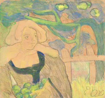 Äppelplockningen av Emile Bernard