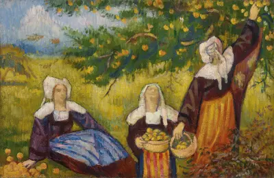 Äppelplockerskorna av Emile Bernard