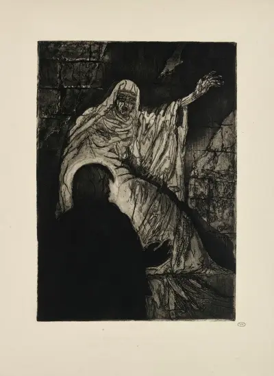 N° 28 – Je ne t’ai jamais vu, mais je te reconnais. Salut, Nazaréen dit la femme hagarde av Emile Bernard