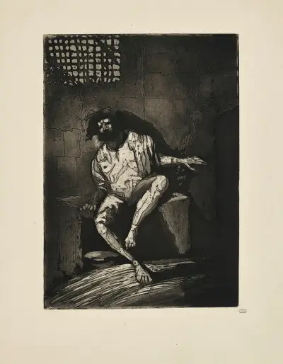 N° 29 – Le brigand Barabbas est en prison av Emile Bernard