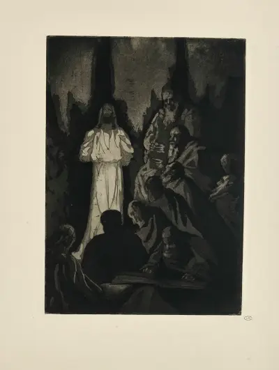 N° 37 – Christ est debout devant ces hommes ténébreux av Emile Bernard