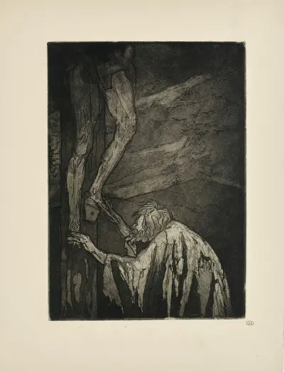 N° 43 – Le long de l’arbre obscur il lève ses deux bras av Emile Bernard
