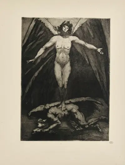 N° 49 – Satan est mort renais, ô Lucifer céleste av Emile Bernard