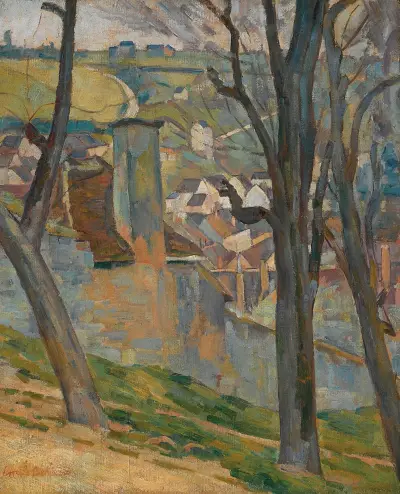 Landskap nära Tonnerre av Emile Bernard