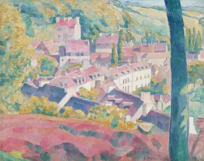 Pont-Aven Seen from the Bois d’Amour av Emile Bernard