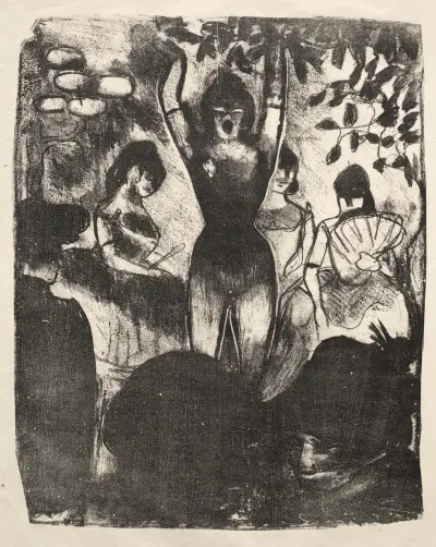 Sångerska på café-konsert av Emile Bernard