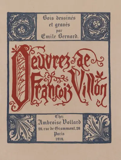 Œuvres de François Villon av Emile Bernard
